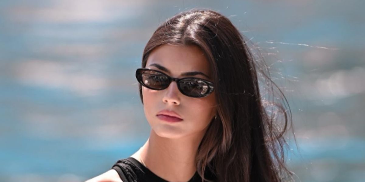 Portuguese actress and girlfriend of Formula racer Pierre Gasly, Francisca Cerqueira Gomes was seen wearing black Gucci GG1680S 001 sunglasses at the F1 Grand Prix of Monaco 2025.