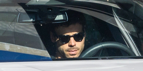 Canadian actor Francois Arnaud was seen wearing black Saint Laurent Sun SL 838 005 sunglasses ahead of filming Heated Rivalry season 2 in August 2026.