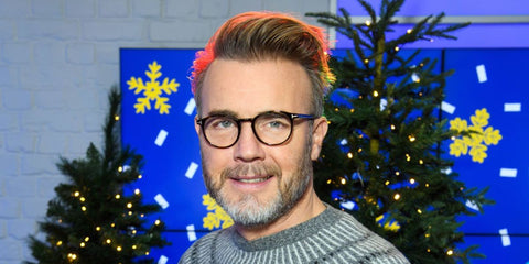 Take That frontman Gary Barlow was seen wearing tortoiseshell Tom Ford TF5294 056 round optical glasses in London. Shop online now on Pretavoir