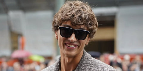 Gavin Casalegno was seen wearing black Dolce&Gabbana DG4521 501/1 sunglasses at the Dolce & Gabbana Spring/Summer 2026 fashion show during Milan Fashion Week.