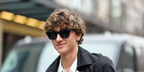 Gavin Casalegno was seen wearing black Oliver Peoples Ollice OV5564SU 1731/P2 Polarised square sunglasses to attend the Alice + Olivia Fall/Winter 2025 fashion show during New York Fashion Week