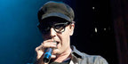 Gavin DeGraw was seen wearing black and transparent Ray-Ban Wayfarer RB 2140 1294/3M sunglasses with blue gradient lenses