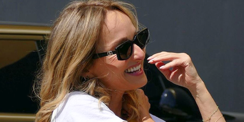 Celebrity chef Giada De Laurentiis was seen wearing black Gucci GG1534S 001 sunglasses at the Dancing With The Stars studio in Los Angeles, September 2026.