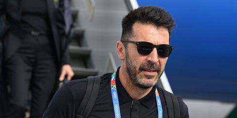 Gianluigi Buffon was seen wearing black Emporio Armani EA4225U 5001/87 sunglasses ahead of the Italy training session at Football Stadium Leipzig in Germany, June 2024