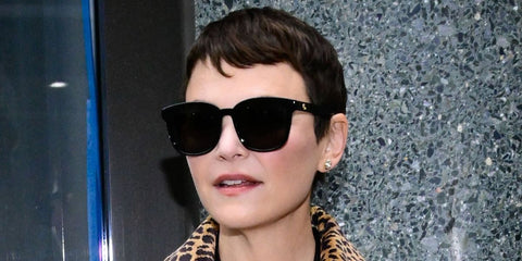 Ginnifer Goodwin was seen wearing black Gucci GG0637SK 001 sunglasses outside ABC Studios in New York City, November 2025. Shop online now on Pretavoir
