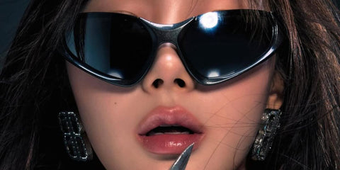 Japanese-Korean singer Giselle of girl band aespa was seen wearing silver Balenciaga BB0202S 002 sunglasses in her Instagram post, October 2024.