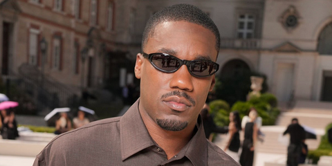 Singer Giveon was seen wearing black Balenciaga BB0007S 014 sunglasses at the Balenciaga Haute Couture Fall/Winter 2026 fashion show in Paris.