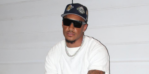 American football player Grant Delpit of Cleveland Browns was seen wearing black Burberry BE4291 346487 shield sunglasses in his Instagram post, July 2021.