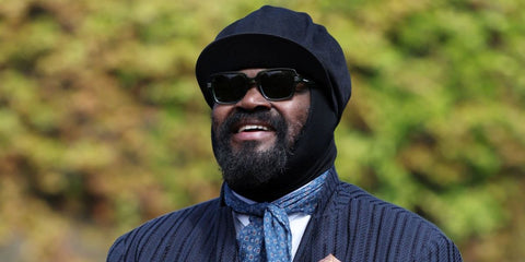 American jazz vocalist Gregory Porter was seen wearing black Burberry Eldon BE4349 3001/87 sunglasses during the 79th Venice International Film Festival