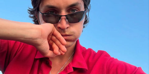 Swedish actor Gustav Lindh was seen wearing black Ray-Ban 3183 002/81 Polarised sunglasses in his Instagram post, July 2025. Shop online now on Pretavoir