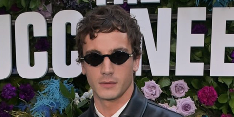 British rising actor Guy Remmers was seen wearing black diamond-shaped Cartier CT0540S 001 sunglasses at the London celebration for "The Buccaneers" season two, June 2025. Shop online now on Pretavoir