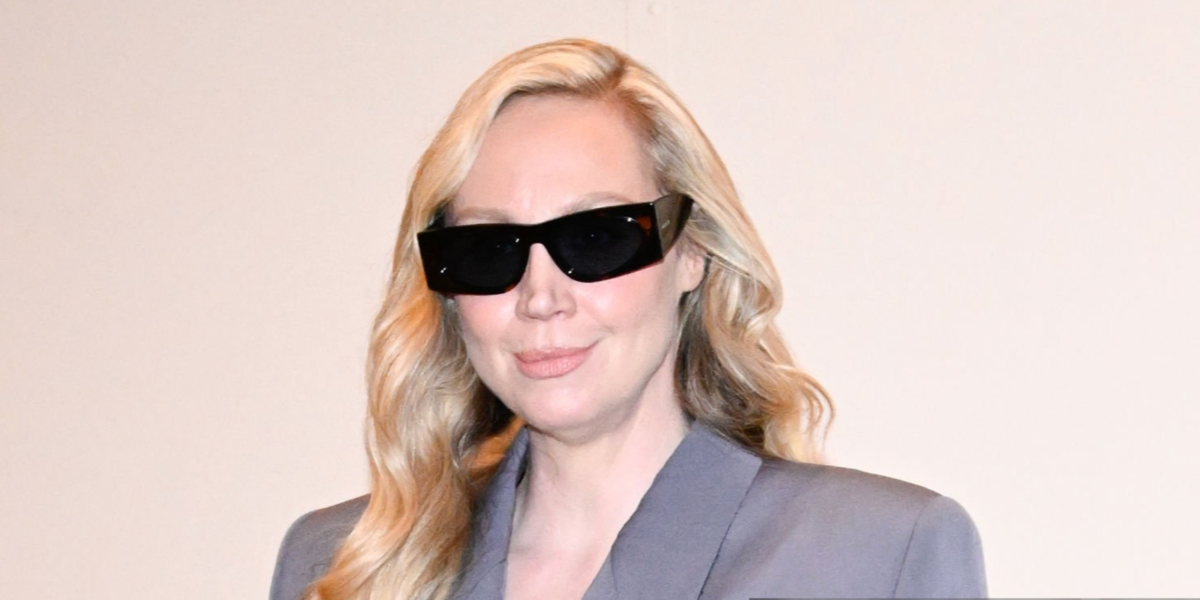 Actress Gwendoline Christie was seen wearing tortoiseshell Alaia AA0085S 004 sunglasses in New York City, September 2025. Shop online now on Pretavoir