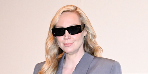 Actress Gwendoline Christie was seen wearing tortoiseshell Alaia AA0085S 004 sunglasses in New York City, September 2025. Shop online now on Pretavoir