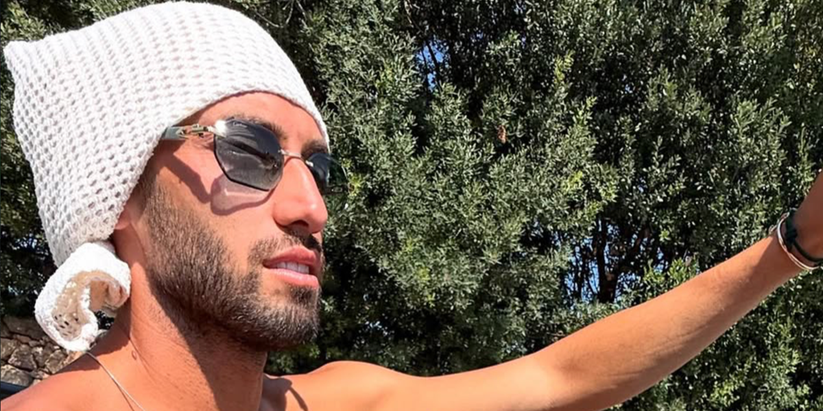 Turkish footballer Hakan Calhanoglu wore grey Cartier CT0439S 007 octagon-shaped sunglasses in his Instagram post, August 2025.