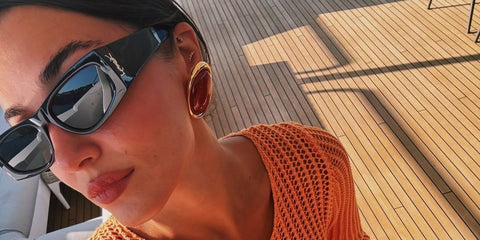 Turkish actress Hande Ercel was seen wearing black Saint Laurent SL M140/F 001 sunglasses in her Instagram post