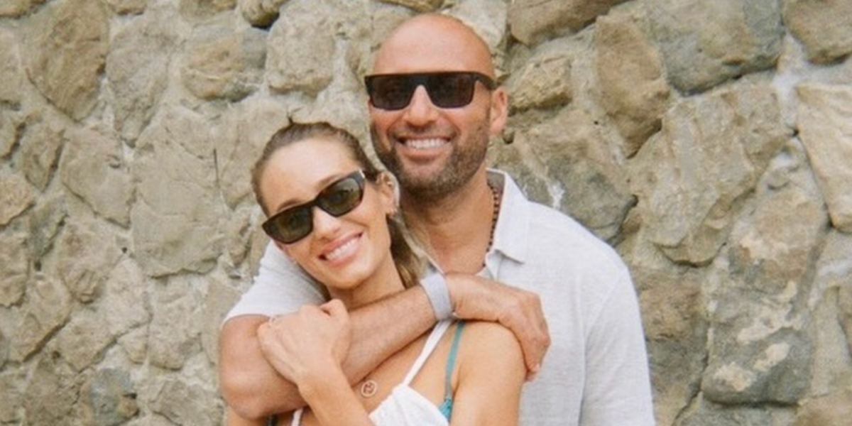 Sports Illustrated model Hannah Davis, pictured with husband Derek Jeter, was seen wearing tortoiseshell Saint Laurent Sun SL M126 002 sunglasses n her Instagram post