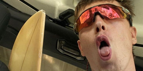 Harris Dickinson was see wearing Oakley Radar EV Path OO9211 17 sunglasses in his Instagram post