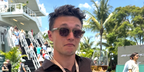 Actor and model Harrison Osterfield was seen wearing transparent green Saint Laurent Sun SL 947 006 sunglasses at the F1 Miami Grand Prix 2026.