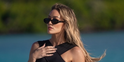 Hilary Duff was seen wearing black Saint Laurent Sun SL 567 001 sunglasses in the annual Sports Illustrated Swimsuit 2026 issue.