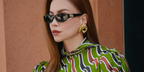 Vietnamese singer Ho Ngoc Ha was seen wearing black Gucci GG1660S 001 sunglasses in her Instagram post, November 2025.