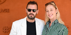 French actor Hugo Becker was seen wearing tortoiseshell Persol 3019S 24/31 sunglasses at the French Open 2025.