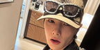 South Korean singer I.N. of K Pop group Stray Kids was seen wearing black Bottega Veneta BV1303S 001 intrecciato sunglasses in his Instagram post, September 2025. Shop online now on Pretavoir