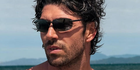 Italian former professional cyclist Ignazio Moser was seen wearing black Maui Jim Ho'okipa 407-02 sunglasses in his Instagram post, August 2025. Shop online now on Pretavoir