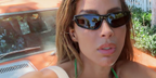 Ines Rau wears Saint Laurent Sun SL 634 Nova 001 sunglasses while promoting her radio show debut for Rinse FM Paris