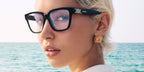Model and celebrity Iris Law was seen wearing black Burberry BE2457U 3001 square optical glasses in the Burberry Eyewear Spring/Summer 2026 campaign.