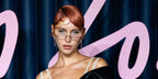 Iris Law was seen wearing pale gold Miu Miu MU 50YV ZVN1O1 optical glasses at The Fashion Awards 2025 in London.
