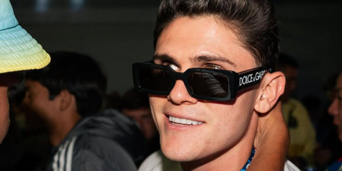 Mexican footballer Israel Reyes was seen wearing black Dolce&Gabbana DG6187 501/87 sunglasses in his Instagram post, June 2024. Shop online now on Pretavoir