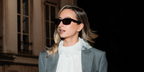 French digital creator Isabelle Allain, widely known as Izzipoopi, was seen wearing black Alexander McQueen AM0474S 001 sunglasses at the Alexander McQueen Fall/Winter 2025 fashion show during Paris Fashion Week. Shop online now on Pretavoir