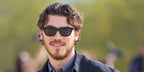 Canadian actor Jack Innanen wore black Loewe Slim LW40177I 01A sunglasses at the Loewe Spring Summer 2027 show during Paris Fashion Week.