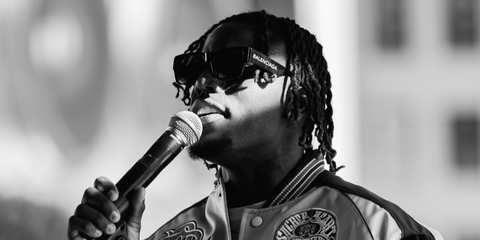 Singer and American Idol season 23 winner Jamal Roberts was seen wearing black Balenciaga BB0262SA 001 square sunglasses in Los Angeles, shared through his Instagram post in February 2026.