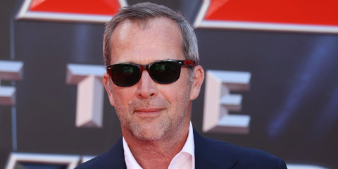 Actor James Purefoy was seen wearing black Ray-Ban New Wayfarer RB 2132 901L sunglasses at the UK premiere of Masters Of The Universe, May 2026.