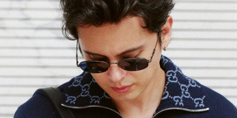 Filipino singer James Reid was seen wearing ruthenium Gucci GG1940S 001 sunglasses with blue lenses in his Instagram post, December 2025.