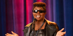 Comedian and actress Janelle James was seen wearing black Balenciaga BB0041S 001 sunglasses in Abbott Elementary, episode "Costume Contest".