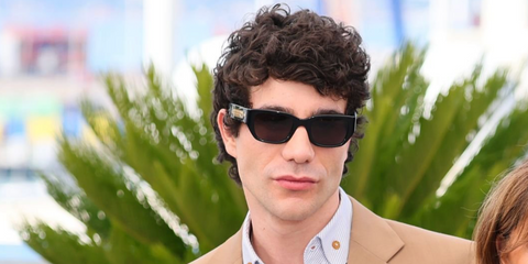Spanish actor Javier Calvo was seen wearing black Bottega Veneta BV1400S 001 sunglasses at the La Bola Negra photocall during Cannes Film Festival 2026.