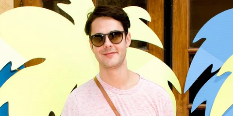 Actor Jayson Blair was seen wearing brown Ray-Ban Erika RB 4171 6315/13 sunglasses with brown gradient lenses at the Just Jared/Armani Exchange Music Festival Brunch in Indian Wells, California, April 2013.