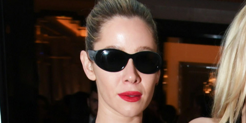 Actress, model, and socialite Jazzy De Lisser was seen wearing black Saint Laurent SL 736 001 sunglasses during London Fashion Week, season Fall/Winter 2026.