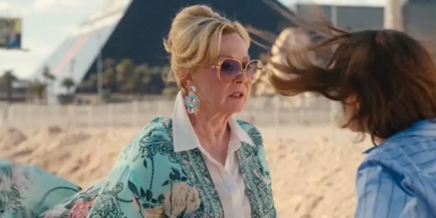 Actress Jean Smart was seen wearinggold Dita Arohz DTS 156 01 sunglasses in Hacks, season 4 episode 3 as Deborah Vance.