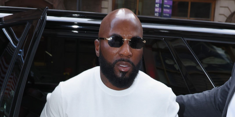 Rapper Jeezy was seen wearing gold Cartier Buffalo Horn CT0439S 001 8C2 rimless hexagonal-shape sunglasses at "Legend Of The Snowman: Against All Odds" Private Screening in New York City, June 2026.