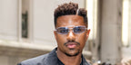 Jeremy Pope was seen wearing silver Gucci GG2177S 003 sunglasses with grey lenses at the Gotham TV Awards in New York City, June 2026.