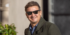 Hawkeye actor Jeremy Renner was seen wearing the iconic Ray-Ban Wayfarer 2140 901 Black sunglasses outside of "Jimmy Kimmel Live!" studios in Los Angeles