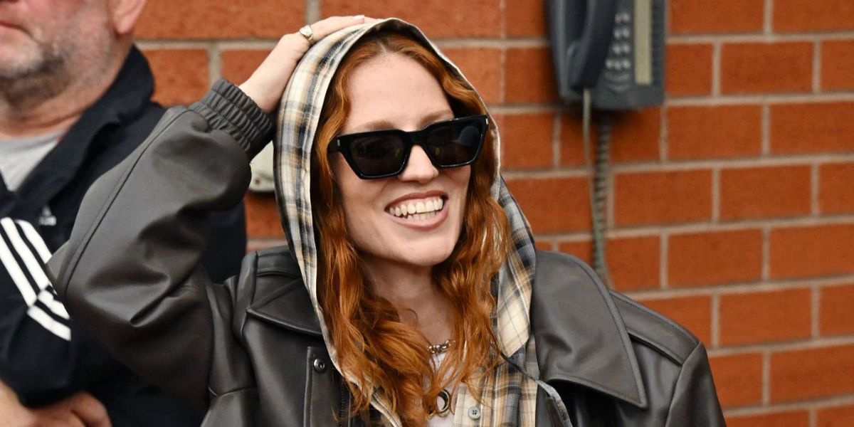 Jess Glynne was seen wearing black Saint Laurent Sun SL 633 Calista 001 sunglasses at the Soccer Aid 2025 in Manchester.