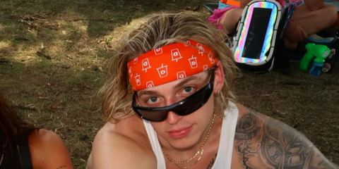 Former basketball player and content creator Jimmy Sotos was seen wearing black Ray-Ban Xan RB 4431 66776V wraparound sunglassees in his Instagram post, January 2026.