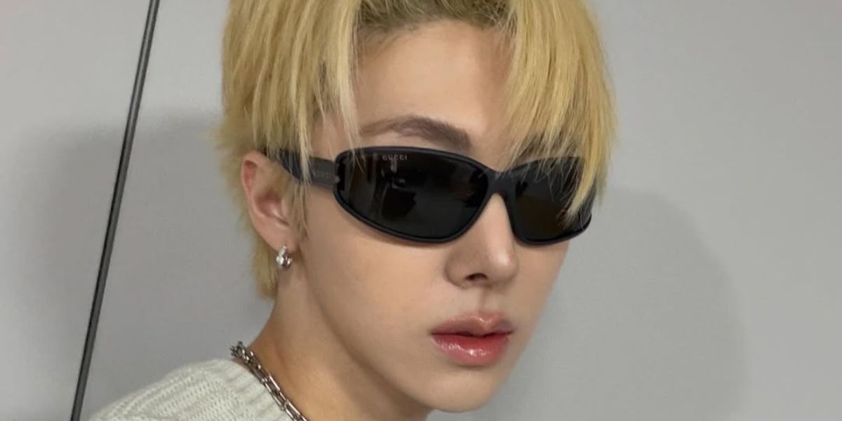 South Korean singer and rapper Jo Woo-chan widely known as Woochan, was seen wearing black Gucci GG2011S 001 sunglasses in his Instagram post, March 2026.