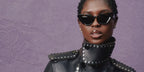 Jodie Turner-Smith wears Burberry TB Collection BE4421U 4106/87 sunglasses at the brand's Spring/Summer 2025 fashion show in London