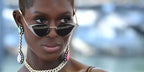 Jodie Turner-Smith wears Gucci Hollywood Forever GG0898S 001 sunglasses at the Venice Film Festival 2022