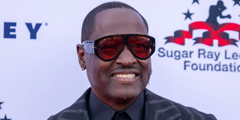 Singer-songwriter Johnny Gill was seen wearing havana Tom Ford Bronson TF1044 52S sunglasses with red lenses at the 15th Annual Sugar Ray Leonard Foundation's 'Big Fighters, Big Cause' Charity Boxing Nigh, May 2026.